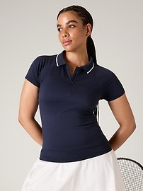 Momentum Seamless Polo Tee | Athleta