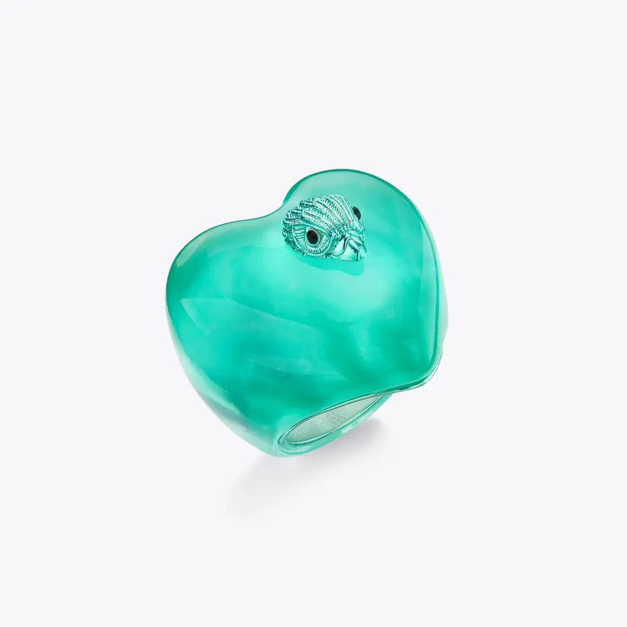 resin heart eagle ring | Kurt Geiger US