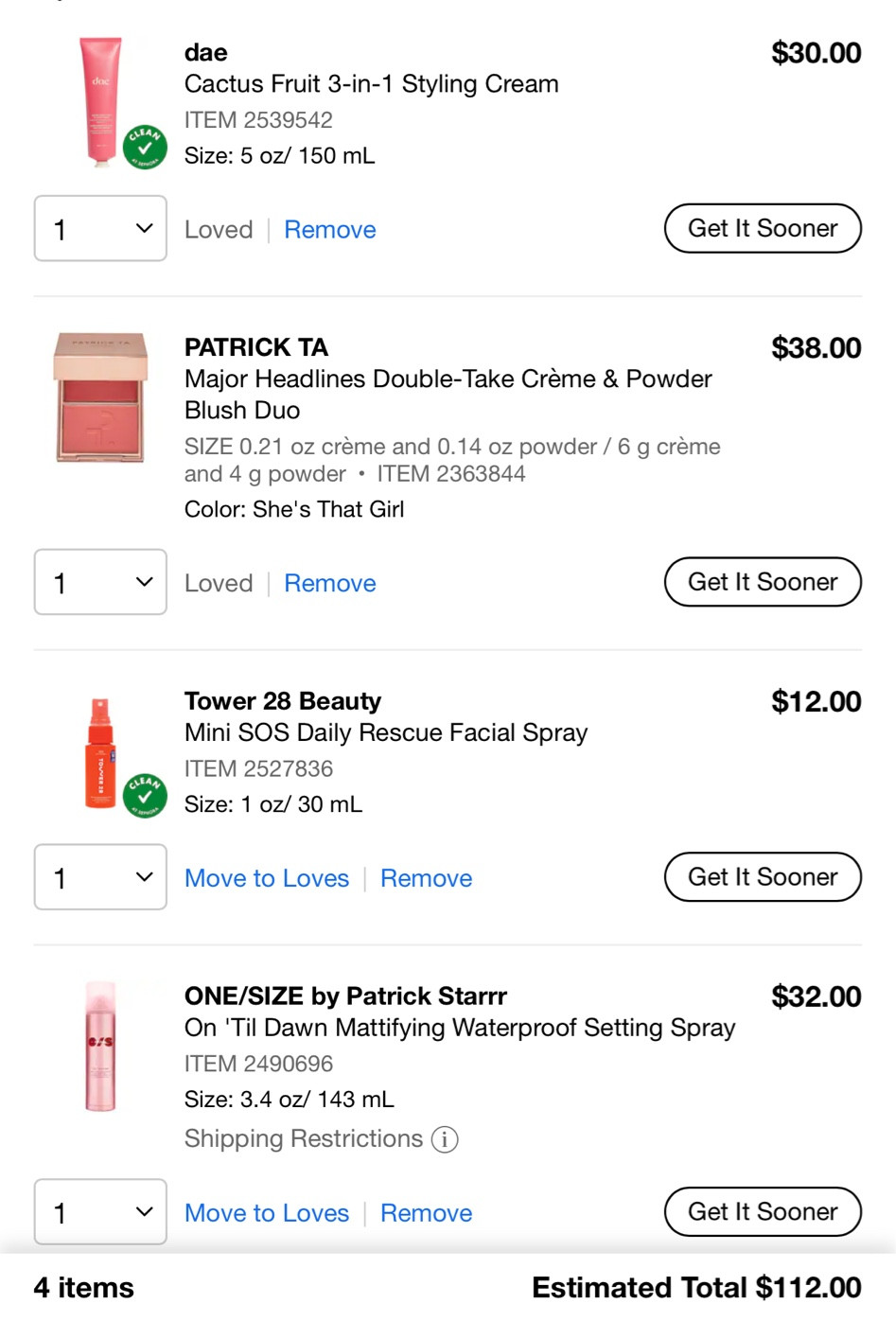 If I could only spend $100 at the Sephora savings event…. This is what I would buy (option 6)

Dae cactus 3-in-1 styling cream - I love this styling cream for slick back looks - it smells amazing and works so well at maintaining a style without making it crunch or weird texture!

Patrick ta. BLush shade she’s that girl - this blush duo is such a great bang for your buck! It’s $38 and you get both a cream and powder blush which is a combined total of more grams than most other blushes on the market priced about the same. There are so many shade options and it truly has the prettiest finish. I highly recommend! 

Tower 28 spray - this is the mini size but I have both the value ($28) and the mini ($13). The mini is great for travel or to throw in your gym bag and take on the go. This spray has done wonders for my acne prone skin. It kills bacteria and helps soothe redness and inflammation. It’s a must have product for me!

One size stay all day setting spray - I love this stuff! It truly sets your makeup and keeps it looking freshly applied all day long! Idk what I ever did without this. It doesn’t matter if you’re sweating or crying - your makeup won’t budge if you apply this after. I highly recommend for any events you have coming up!





#LTKxSephora #LTKbeauty #LTKsalealert