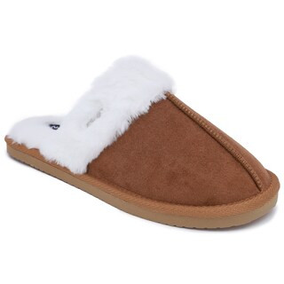 Microsuede Faux-Fur Trimmed Slipper | Nautica