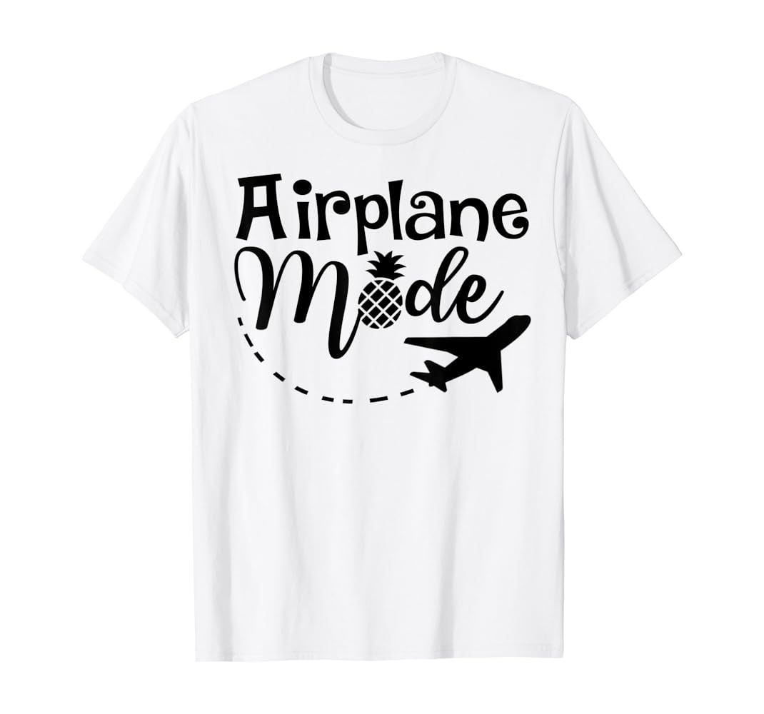 Airplane Mode Traveling Pineapple Vacation Trip Gift T-Shirt | Amazon (US)