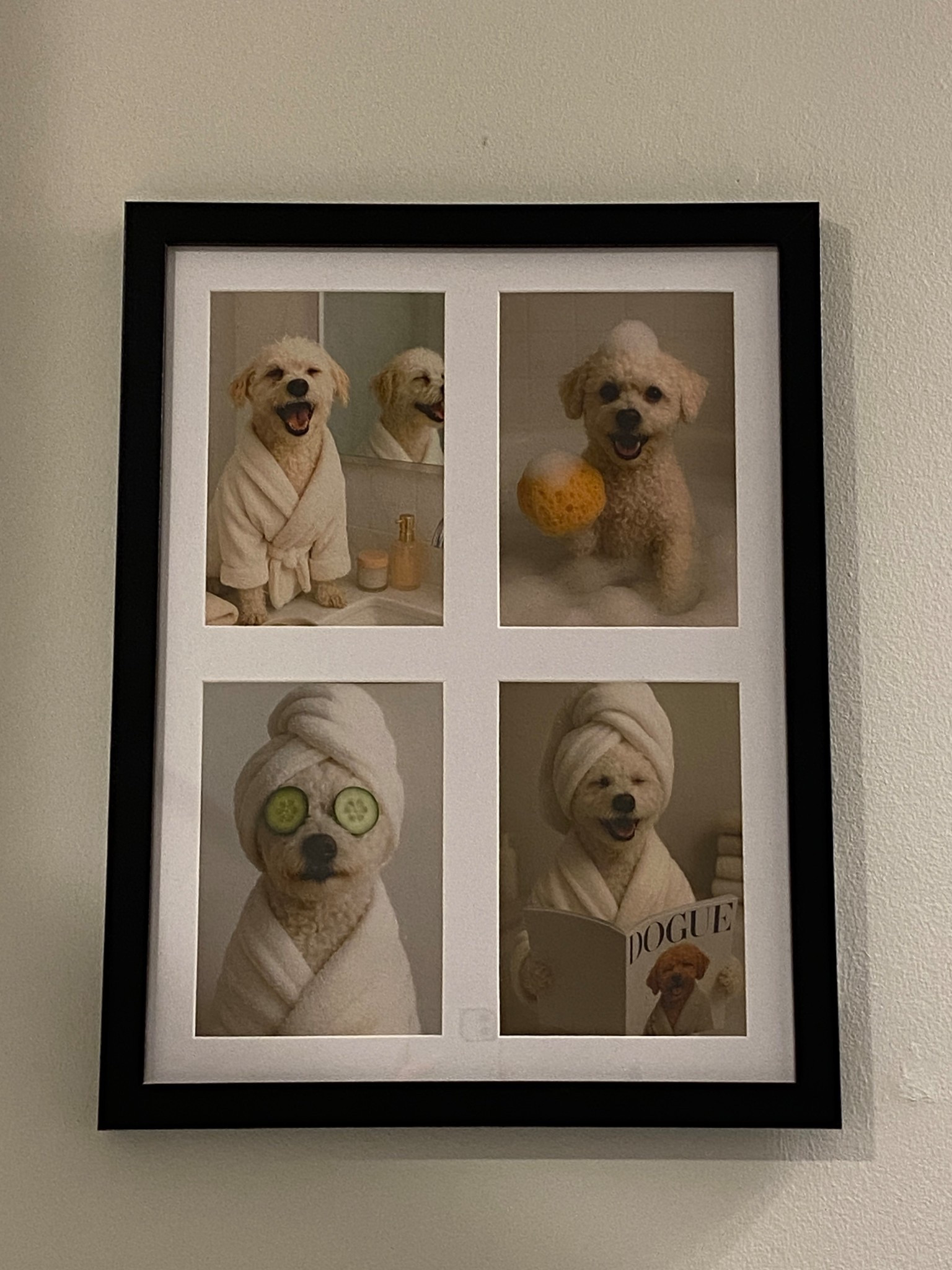 Loving my new AI bathroom wall art of my dog 🐾

#LTKFindsUnder50 #LTKPets