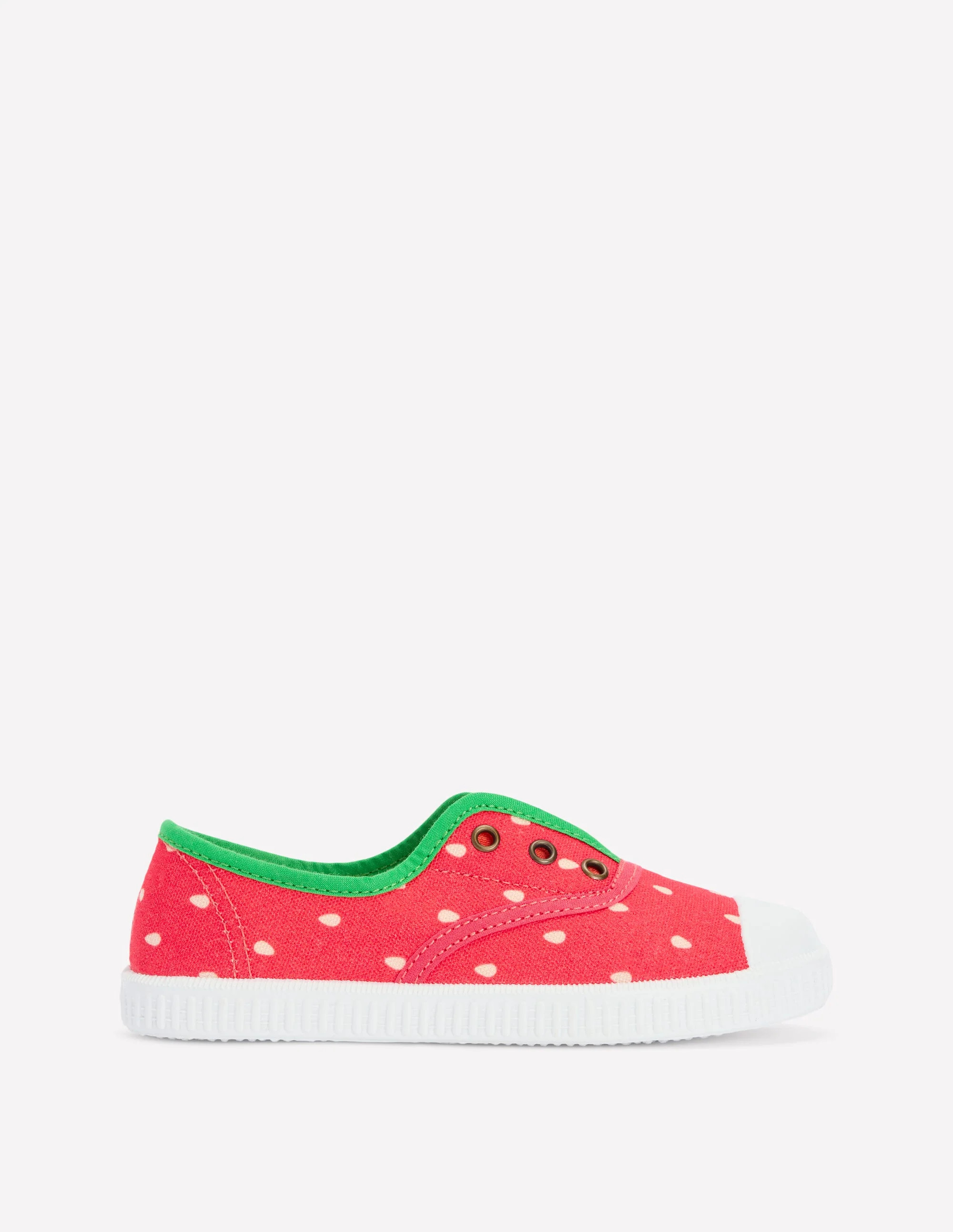 Laceless Canvas Pull-ons-Strawberry | Boden (US)
