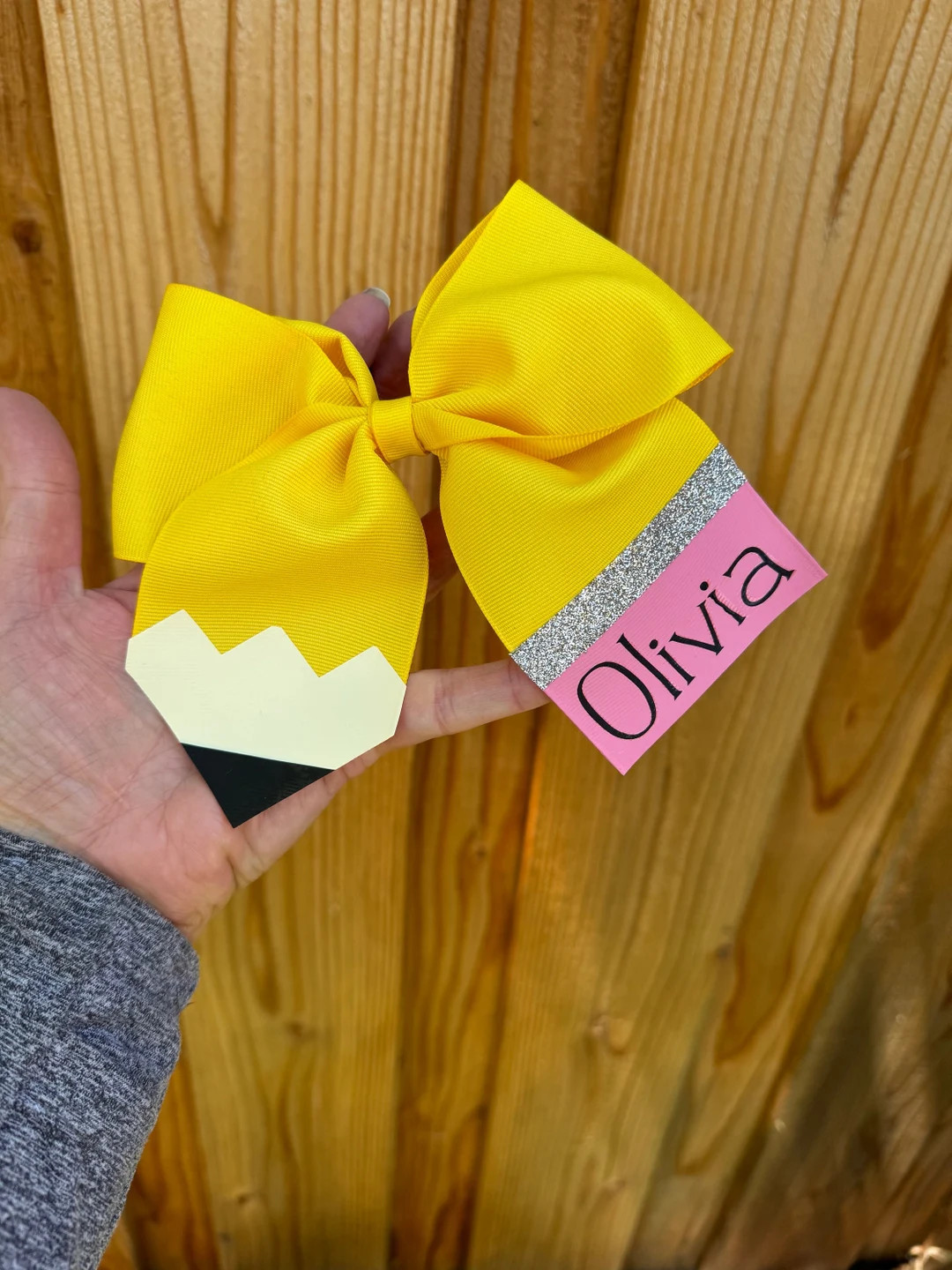 Pencil Hair Bow, Personalized Hair Bow, School Hair Bow - Etsy | Etsy (US)