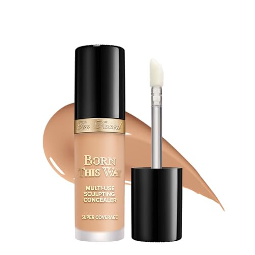 Too Faced Born This Way Super Coverage Multi-Use Concealer | Full Coverage, Non-Comedogenic, Oil Free + Long Lasting Concealer | Hyaluronic Acid + Coconut Water, 0.45 Fl Oz, Light Beige | Amazon (US)
