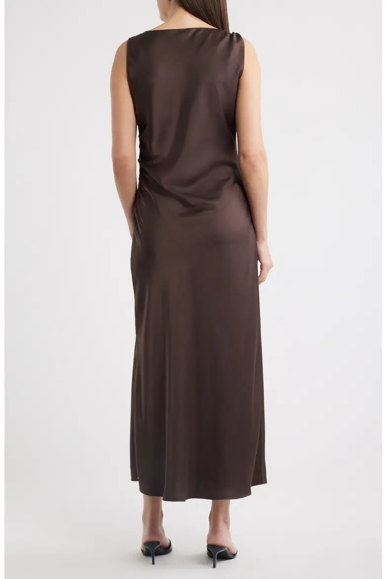 Ruched Satin Maxi Dress (Women) | Nordstrom | Nordstrom