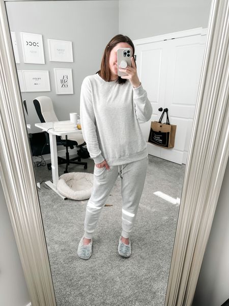 This set from Target is everything! I am living in it from here on out. I also grabbed the shorts that go with it for when it gets a little warmer. This is the absolute softest fabric! I did size up to a large for the sweatshirt for longer arms and slightly oversized fit. Working from home on a Monday just got way comfier! 

#LTKunder50 #LTKworkwear #LTKfit