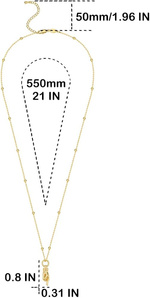 Dainty Layered Choker Necklace 18k gold Plated Y Pendant Commemorative coin Necklace Multilayer B... | Amazon (US)