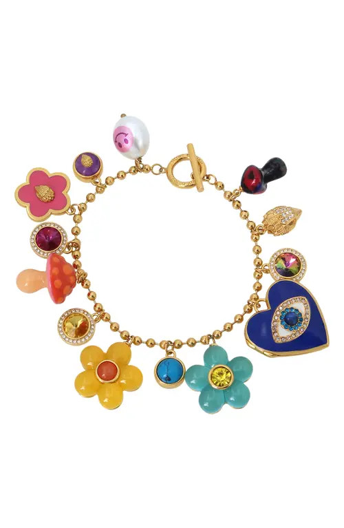 Kurt Geiger London Crystal Charm Bracelet in Multi at Nordstrom | Nordstrom