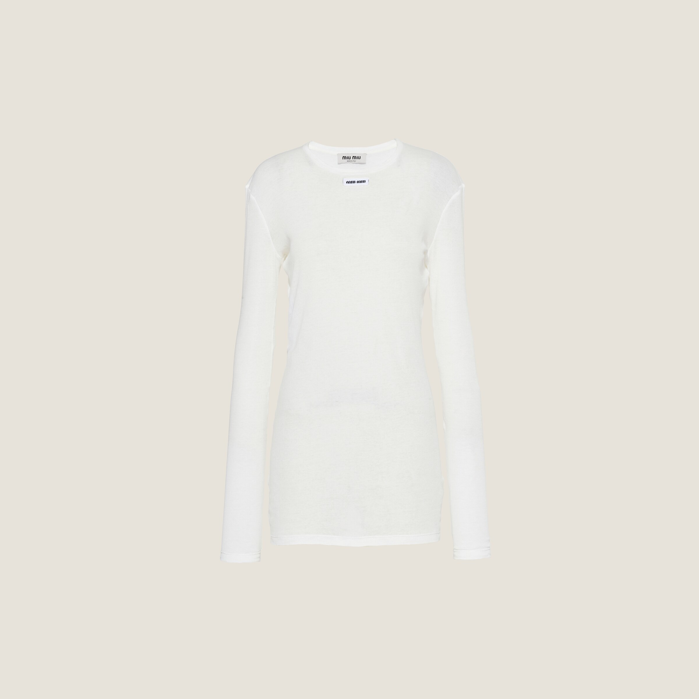 Strickkleid aus geripptem Jersey | Miu Miu INT