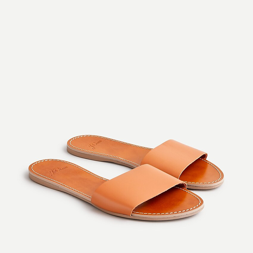 Capri slide sandals in vachetta leather | J. Crew US