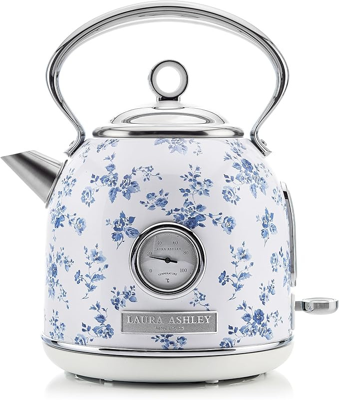 Laura Ashley Stainless Steel Electric Kettle 1.7 Liter - 1500W Rapid Boil Electric Kettles for Bo... | Amazon (US)