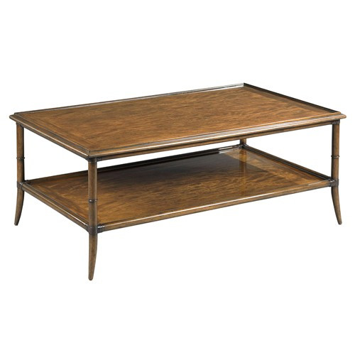 Linwood Updated Traditional Hazelnut Wood Rectangular Cocktail Table | Kathy Kuo Home