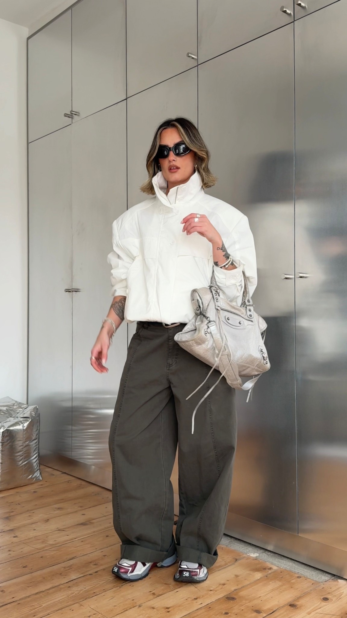 Khaki trousers, cargo trousers, barrel leg, windbreaker jacket @ASOS 

#LTKuk #LTKspring