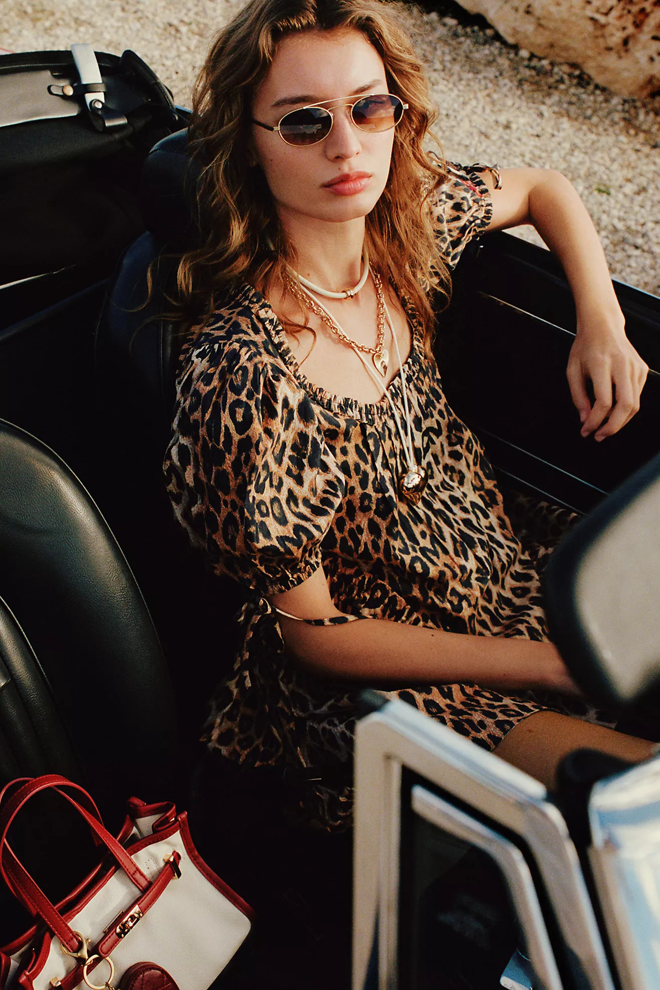 I-SEA Slim Mixed Metal Sunglasses | Anthropologie (US)