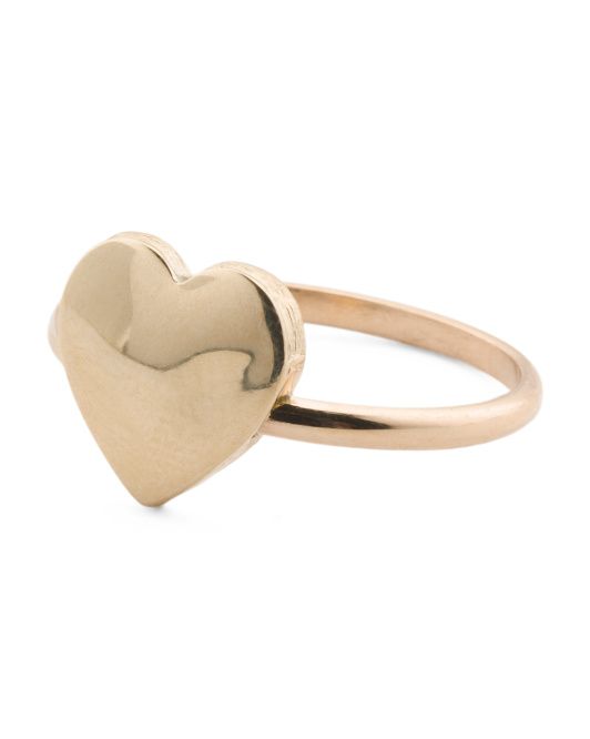 Made In Italy 14kt Gold Polished Heart Ring | TJ Maxx