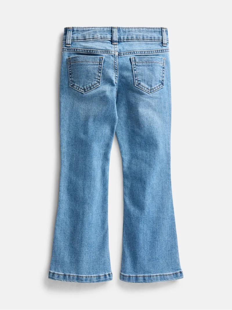 Wonder Nation Girls Front Seam Flare Jeans, Sizes 4-18 | Walmart (US)