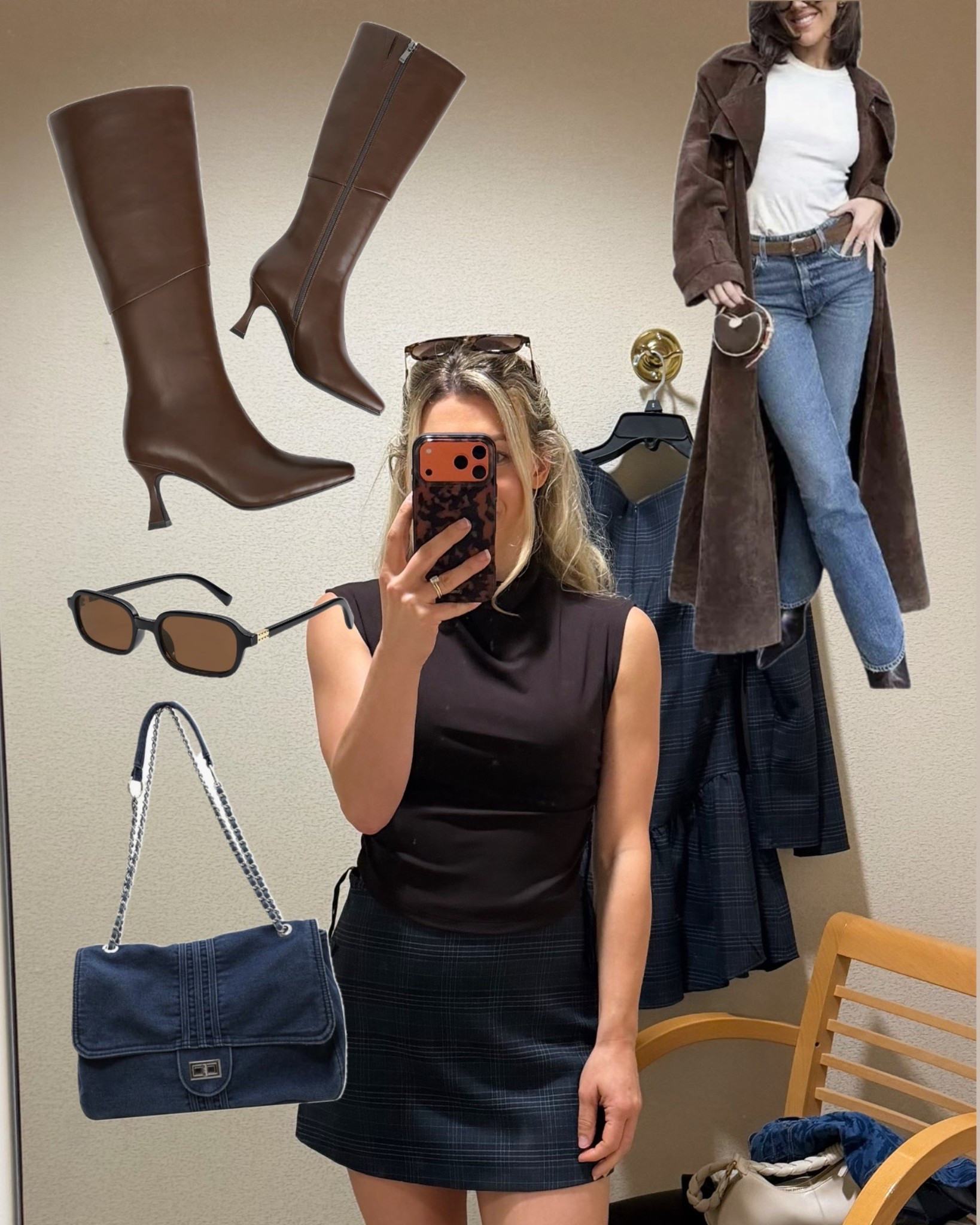 Cute fall plaid skirt & top with boots for Fall!  

#LTKSeasonal #LTKStyleTip