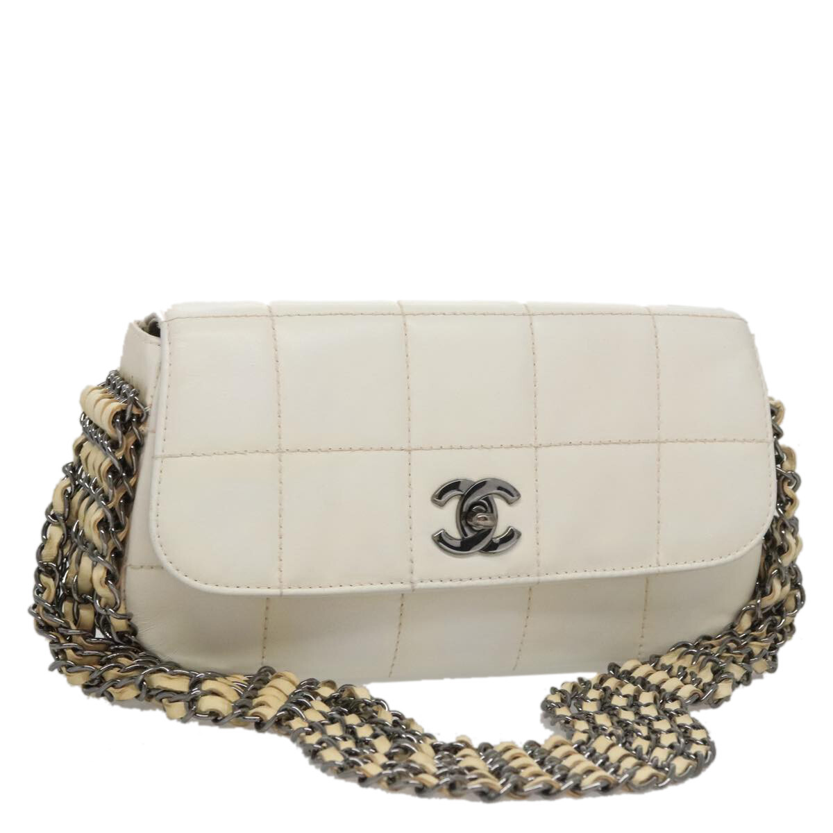 CHANEL Choco Bar Chain Shoulder Bag Patent Leather Pink Gold CC Auth bs20803  | eBay | eBay US