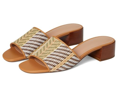 Cole Haan Women's Calli Single Band Sandals, Striped Raffia, 8.5-B US | Amazon (US)