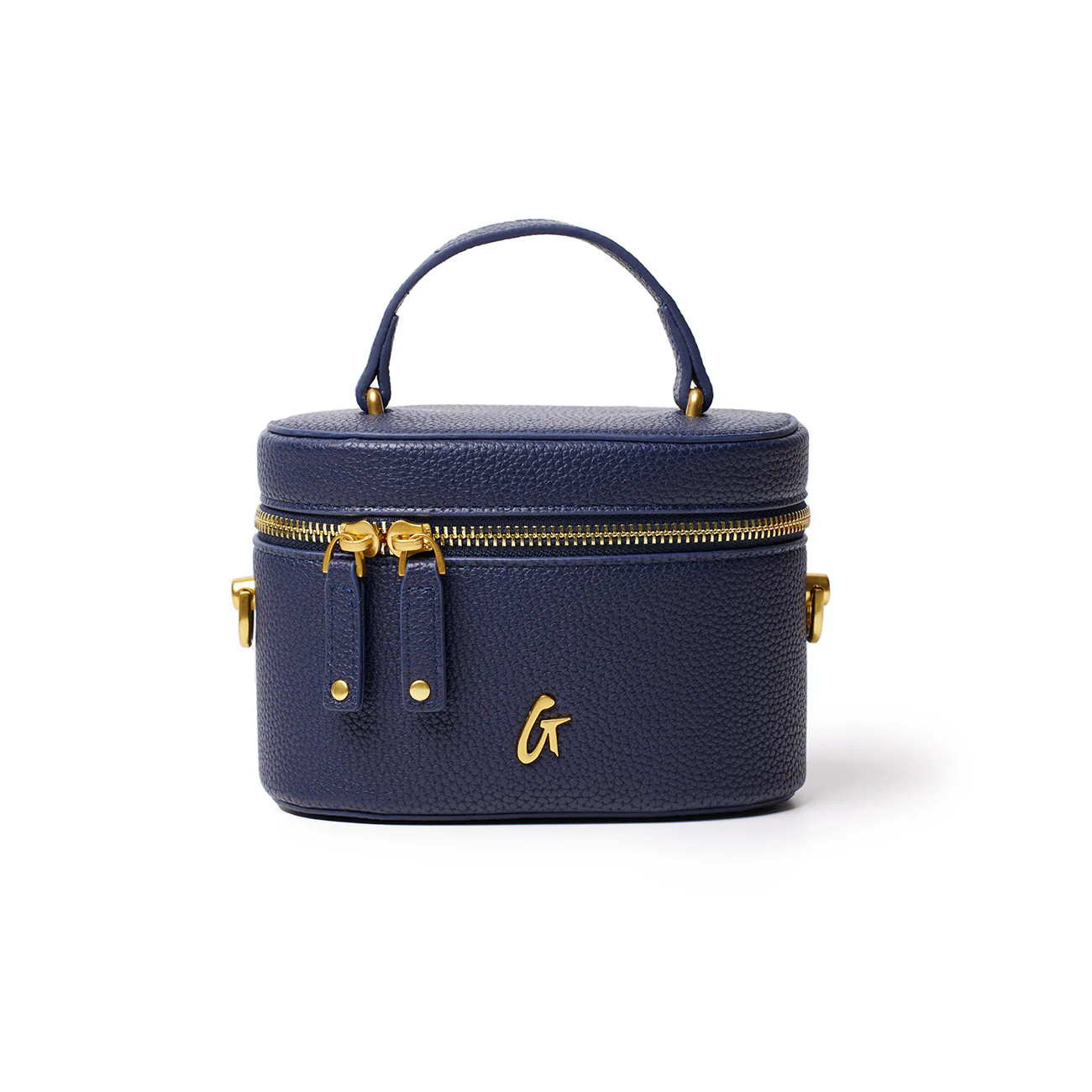 MINI PEBBLE VANITY BAG - NAVY | Glam-Aholic Lifestyle