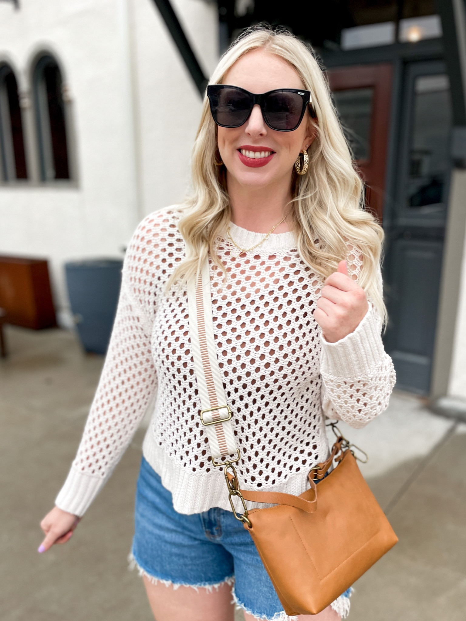 Crochet sweater, mom shorts, Abercrombie jean shorts, LTK sale, Madewell bag

#LTKSale #LTKunder50 #LTKsalealert