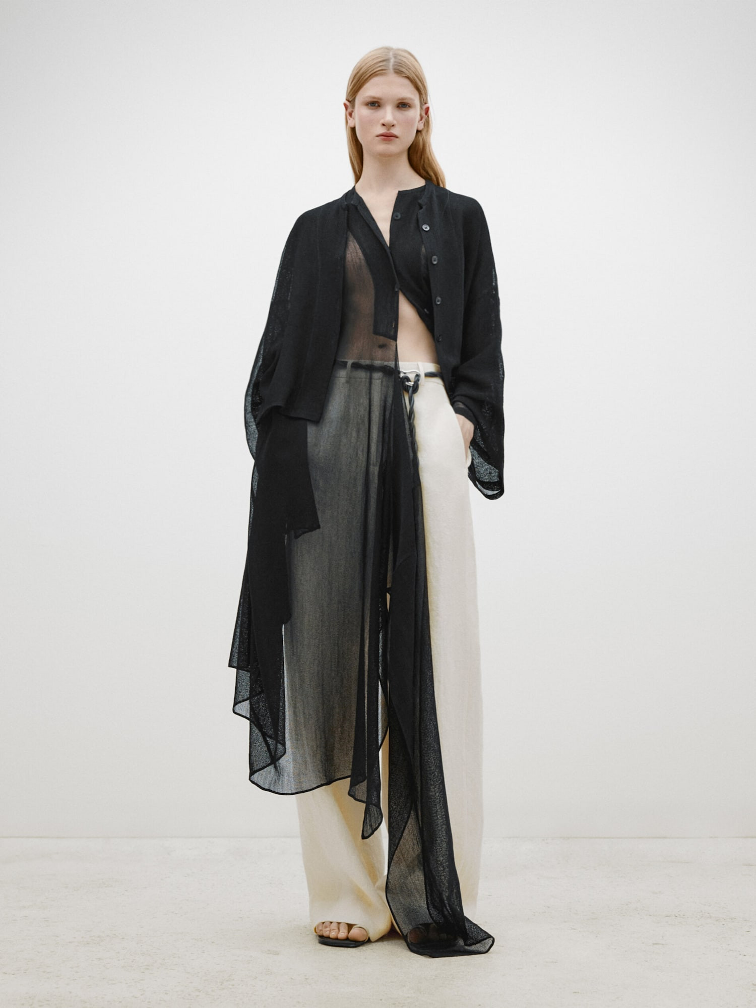 Straight-leg linen suit trousers - Limited Edition | Massimo Dutti US