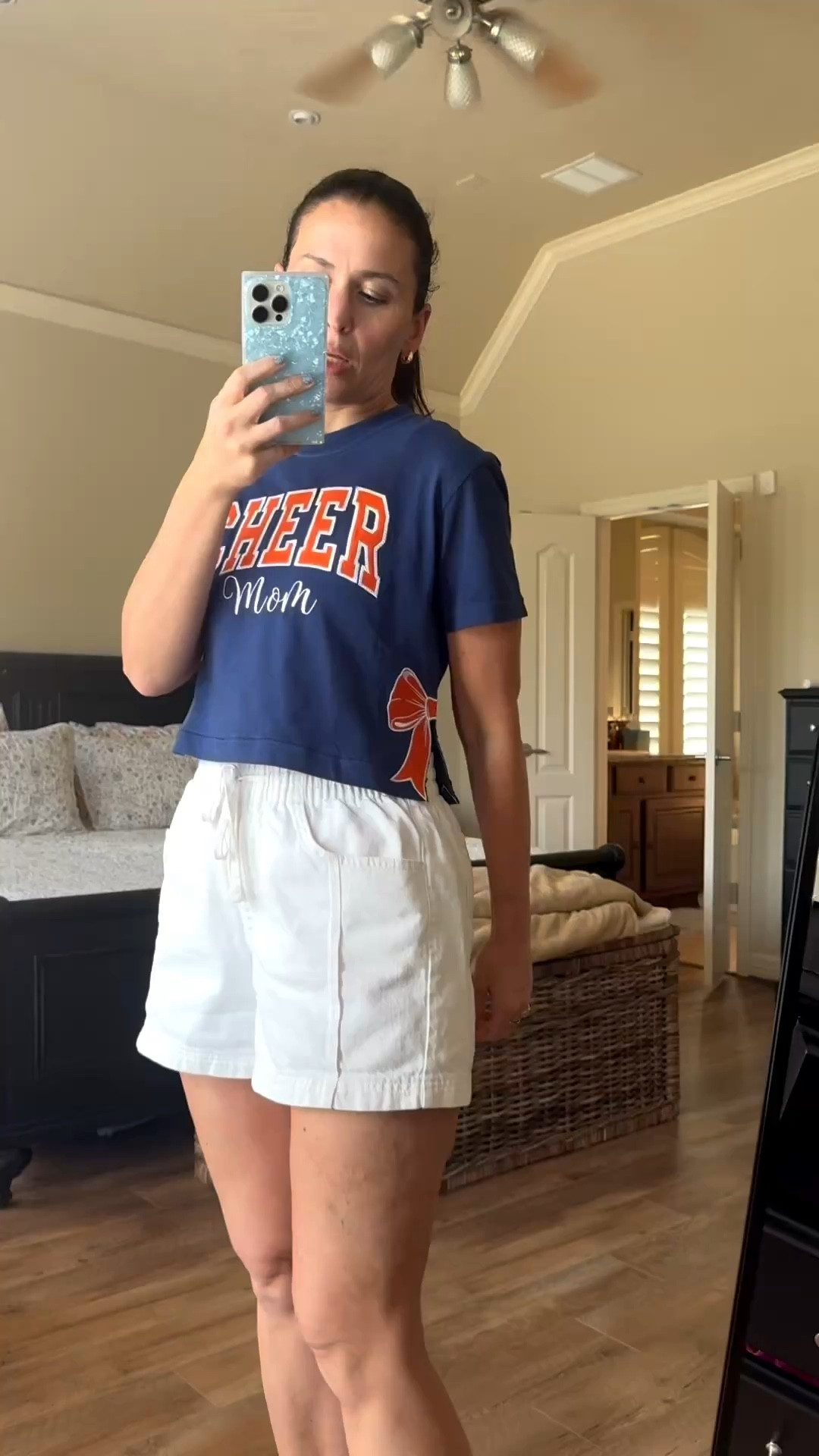 You need a heavy cotton shirt to embroider on (I have on comfort colors customized) shorts are target size small 

#LTKootd #LTKmomlife #LTKOver40