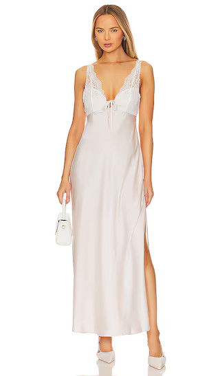 Country Side Maxi Slip in Pastel Parchment | Revolve Clothing (Global)