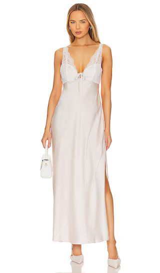 Country Side Maxi Slip in Pastel Parchment | Revolve Clothing (Global)