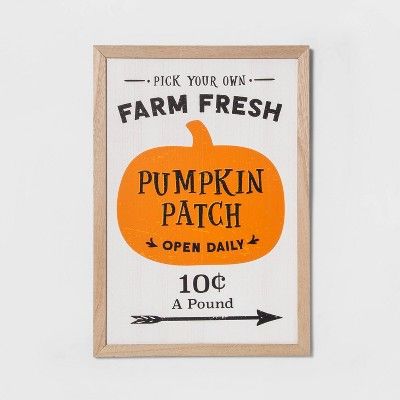 Wooden Pumpkin Patch Halloween Sign - Hyde & EEK! Boutique™ | Target