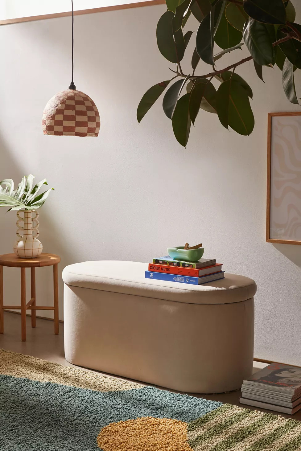 Shae Velvet Storage Bench | Urban Outfitters (US and RoW)