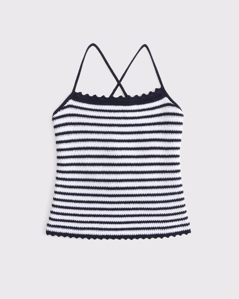 Crochet-Style Tie-Back Tank | Abercrombie & Fitch (US)