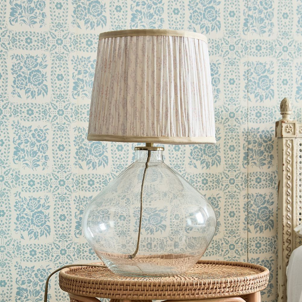 Zaina Glass Lamp Base & Shade Set | GreenRow