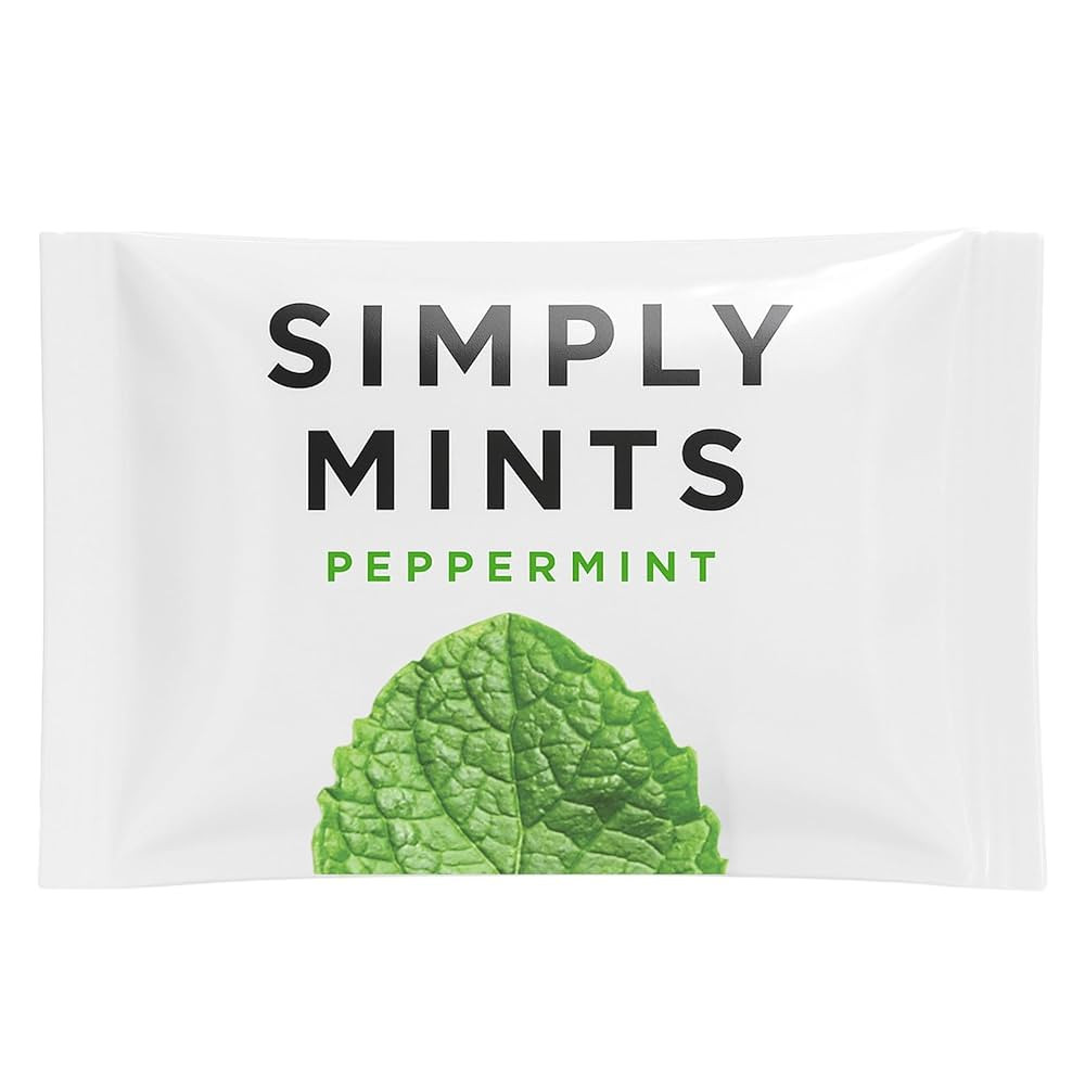 Simply Gum Mints | Individually Wrapped Mints | Peppermint | 50 Pouches | Breath Freshening, Vega... | Amazon (US)
