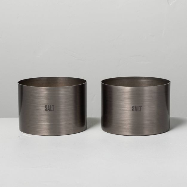 5oz Salt Brushed Tin Candle Set of 2 - Hearth & Hand™ with Magnolia | Target