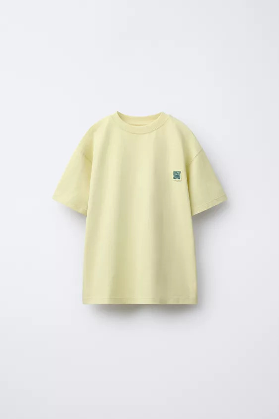 PLAIN PATCH APPLIQUÉ T-SHIRT | Zara US