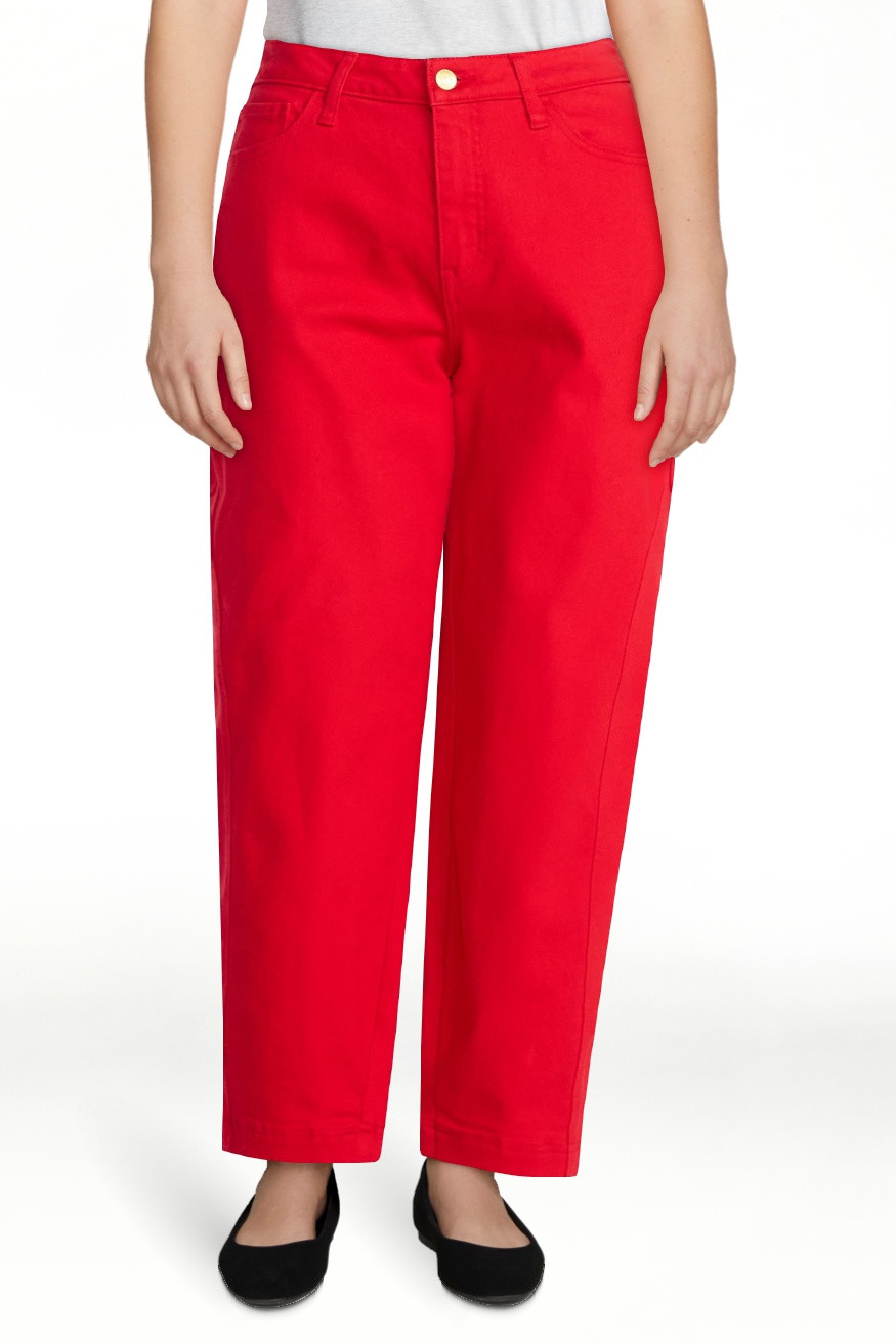 Free Assembly Women's Midrise Cropped Barrel Jeans, 27.5" Inseam, Sizes 0-20 | Walmart (US)