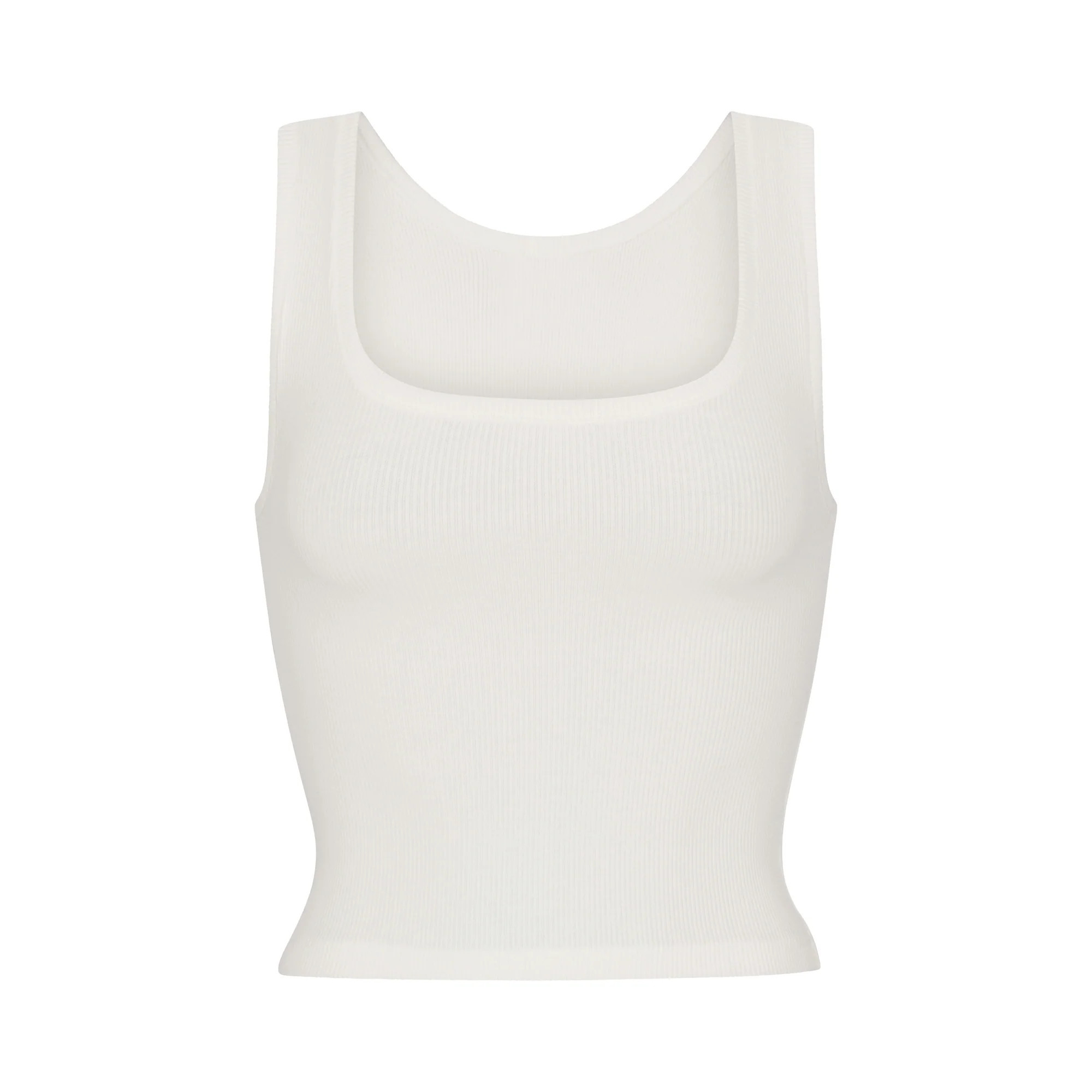 SKIMS Tank Top | White | 4XL | Cotton Rib | SKIMS (US)