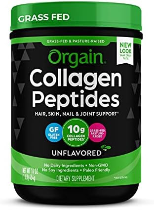 Orgain Grass Fed Hydrolyzed Collagen Peptides Protein Powder - Paleo & Keto Friendly, Amino Acid Sup | Amazon (US)