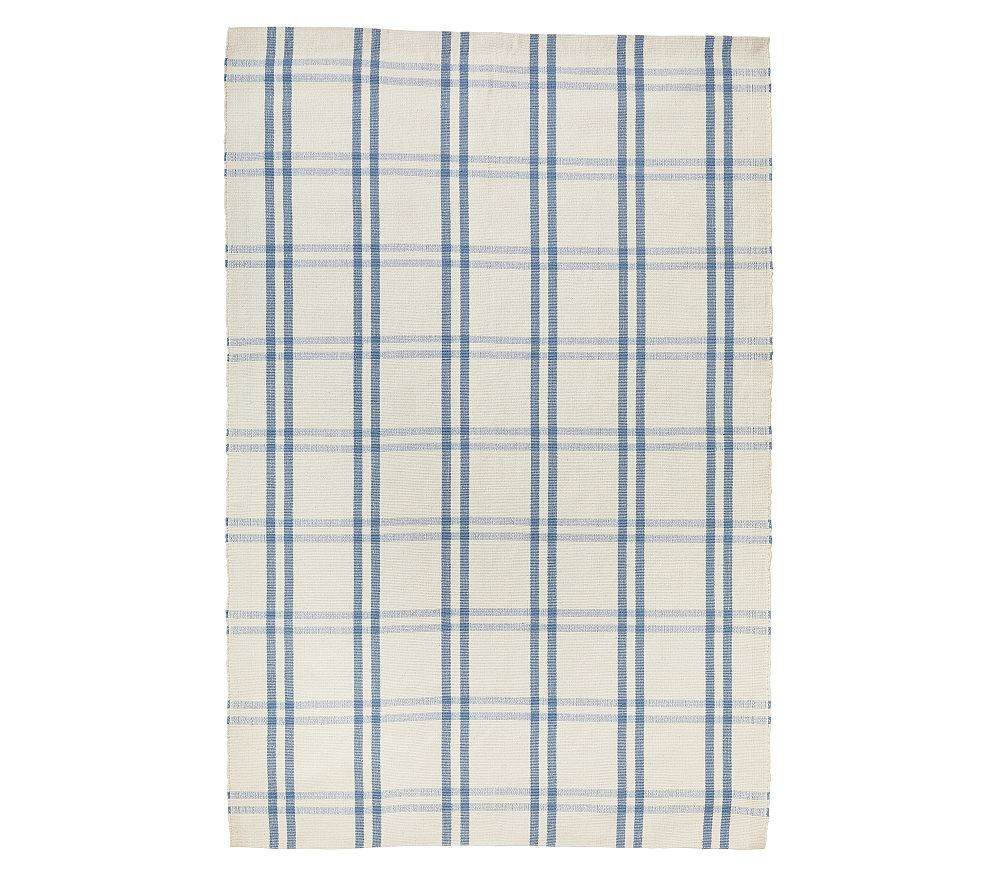 Woven Plaid Cotton Wool Blend Rug | Pottery Barn Kids