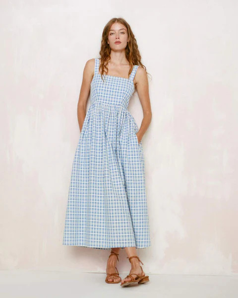 The Gwen Dress | Cornflower Basketweave | Christy Dawn