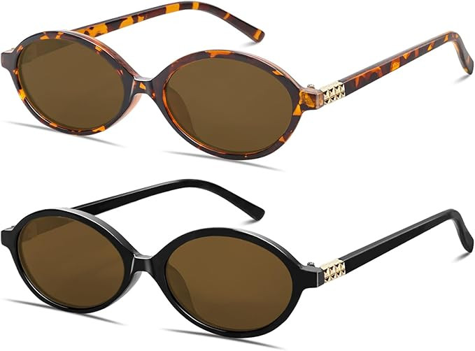 BOTEN Retro Oval Sunglasses for Women Men Small 90s Sun Glasses Trendy Round Shades Cute Designer... | Amazon (US)