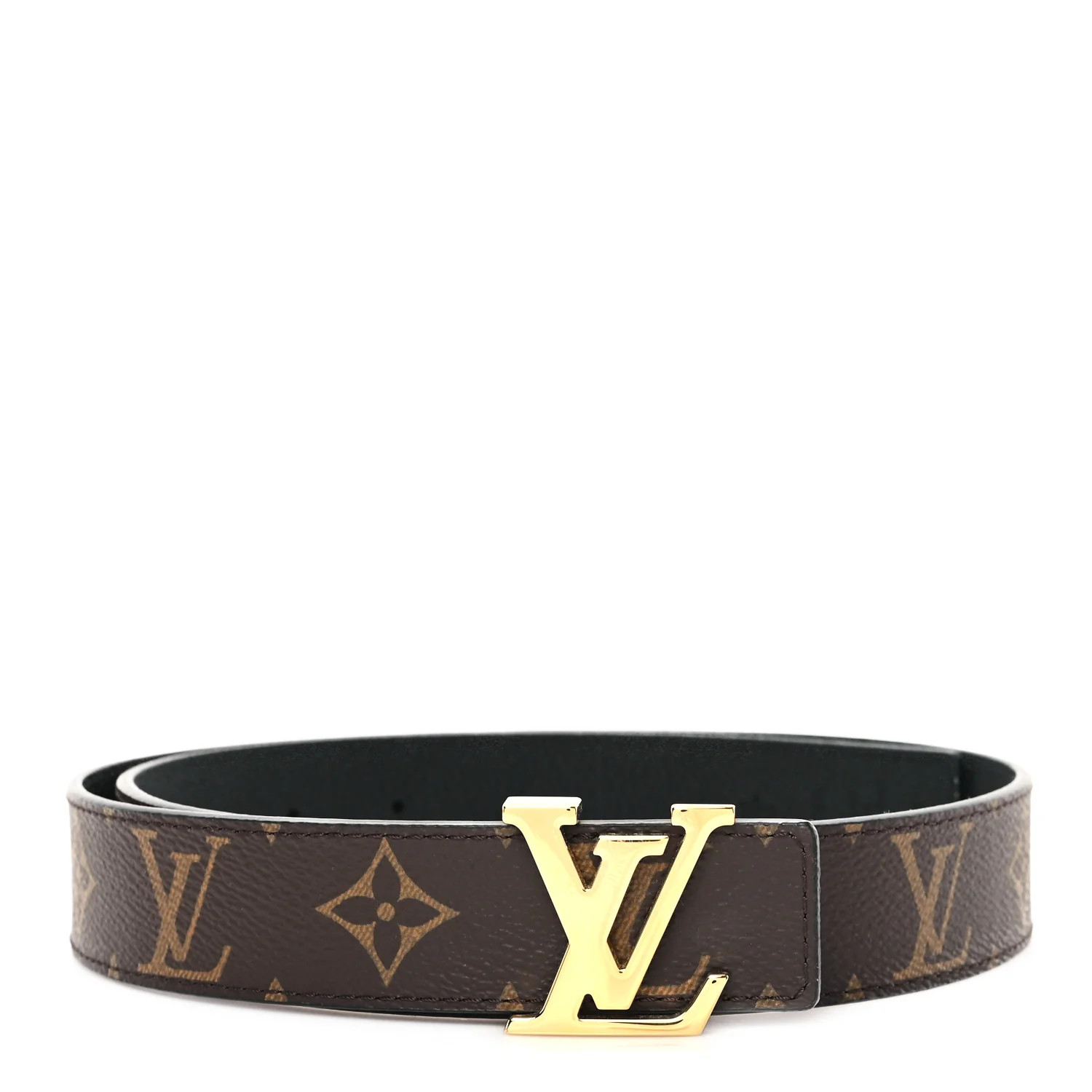 Calfskin Monogram 30mm LV Initiales Reversible Belt 75 30 Black | FASHIONPHILE (US)