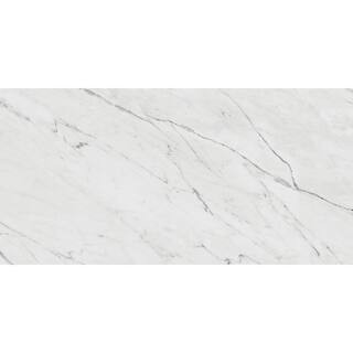 Daltile Marble Attache Lavish Diamond Carrara 12 in. x 24 in. Color Body Porcelain Floor and Wall... | The Home Depot