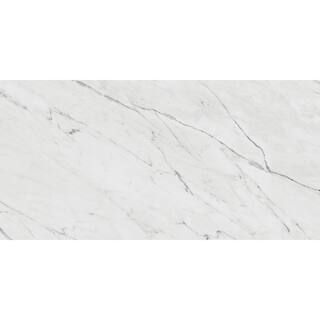 Daltile Marble Attache Lavish Diamond Carrara 12 in. x 24 in. Color Body Porcelain Floor and Wall... | The Home Depot