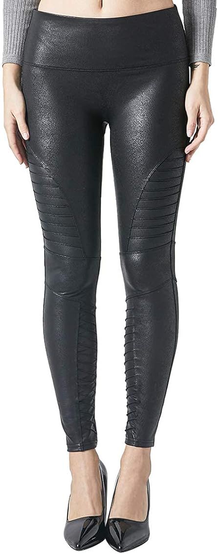 MCEDAR High Elasticity Faux Leather Legging for Women | Amazon (US)