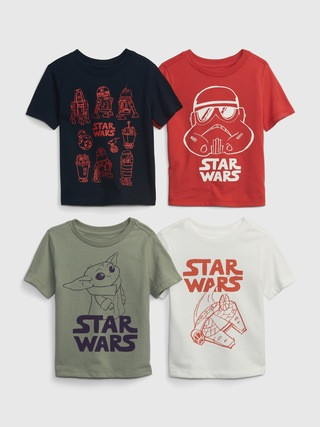 babyGap &amp;#124 Star Wars&amp;#153 Organic Cotton Graphic T-Shirt (4-Pack) | Gap (US)