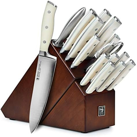J.A. Henckels International 16 Piece Forged Accent Off-White Knife Block Set | Amazon (US)