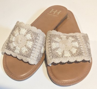 Haute Hippie Casual Slides Women’s Size 8.5 Medium Beige White Slip On Sandals  | eBay | eBay US